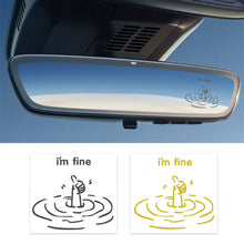 Load image into Gallery viewer, 3Pcs Personality Im Fine Slogan Waterproof Wear Resistant Crystal No Trace Stick Universal Laptop Car Decorative Transfer Sticker

