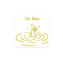 Load image into Gallery viewer, 3Pcs Personality Im Fine Slogan Waterproof Wear Resistant Crystal No Trace Stick Universal Laptop Car Decorative Transfer Sticker
