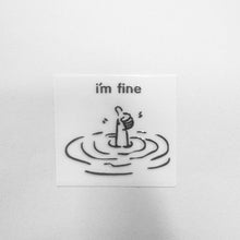Load image into Gallery viewer, 3Pcs Personality Im Fine Slogan Waterproof Wear Resistant Crystal No Trace Stick Universal Laptop Car Decorative Transfer Sticker
