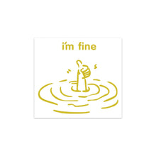 Load image into Gallery viewer, 3Pcs Personality Im Fine Slogan Waterproof Wear Resistant Crystal No Trace Stick Universal Laptop Car Decorative Transfer Sticker
