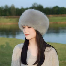 Load image into Gallery viewer, New Fluffy Fur Women's Winter Hat Winter Snow Ski Cap Female Faux Fur Thick Warm Windproof Hat Russian Hat Mink Fisherman's Hat
