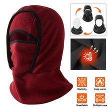 Load image into Gallery viewer, Thermal Balaclava with Integrated Neck Warmer Multi-function Ski Face Cover Snood Hood Balaclava Hat for Winter Sports Outdoor Cold Weather Protection
