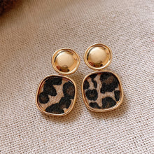 Load image into Gallery viewer, Retro Earrings Geometric Heart Leopard Print Earrings Light Luxury Earrings Fashion Accessories Gift For Women
