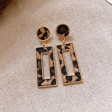 Load image into Gallery viewer, Retro Earrings Geometric Heart Leopard Print Earrings Light Luxury Earrings Fashion Accessories Gift For Women
