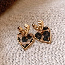 Load image into Gallery viewer, Retro Earrings Geometric Heart Leopard Print Earrings Light Luxury Earrings Fashion Accessories Gift For Women
