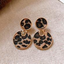 Load image into Gallery viewer, Retro Earrings Geometric Heart Leopard Print Earrings Light Luxury Earrings Fashion Accessories Gift For Women
