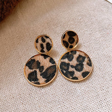 Load image into Gallery viewer, Retro Earrings Geometric Heart Leopard Print Earrings Light Luxury Earrings Fashion Accessories Gift For Women
