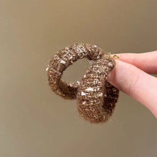 Load image into Gallery viewer, Woolen Knitted Earrings Sweet Red Earrings Autumn Winter Hoop Earrings Female Ear Accessories New Year Accessories Gift Women
