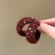 Load image into Gallery viewer, Woolen Knitted Earrings Sweet Red Earrings Autumn Winter Hoop Earrings Female Ear Accessories New Year Accessories Gift Women
