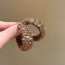 Load image into Gallery viewer, Woolen Knitted Earrings Sweet Red Earrings Autumn Winter Hoop Earrings Female Ear Accessories New Year Accessories Gift Women
