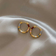 Load image into Gallery viewer, Retro Light Luxury Trend Colorful Geometric Earrings Female Earrings Fashion Holiday Party Accessories Jewelry Gift Women
