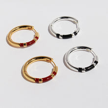 Load image into Gallery viewer, High-End Light Luxury Striped Earrings Retro Black Red Circle Earrings Women Accessories New Year Gift
