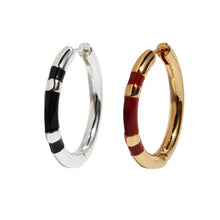 Load image into Gallery viewer, High-End Light Luxury Striped Earrings Retro Black Red Circle Earrings Women Accessories New Year Gift
