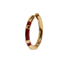 Load image into Gallery viewer, High-End Light Luxury Striped Earrings Retro Black Red Circle Earrings Women Accessories New Year Gift
