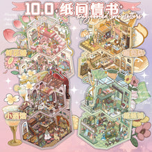 Load image into Gallery viewer, Scene Stickers Landscape Stickers Material Large Size Bakery Flower Shop Scrapbook DIY Decorative Stickers Toy Gift
