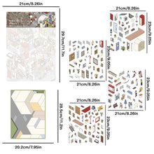 Load image into Gallery viewer, 3D Landscape Stickers Streetscape Scene Stickers DIY Scrapbook Sticker Decoration Toy Gift
