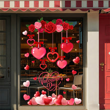Load image into Gallery viewer, 3D Heart Shaped Wall Stickers Home Shop Restaurant Window Stickers Valentine's Day Decorations Festive Party Atmosphere Decoration
