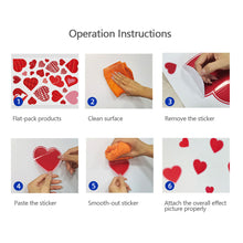 Load image into Gallery viewer, 3D Heart Shaped Wall Stickers Home Shop Restaurant Window Stickers Valentine's Day Decorations Festive Party Atmosphere Decoration
