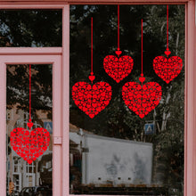 Load image into Gallery viewer, Romantic Heart Shaped Home Wall Stickers PVC Restaurant Window Display Sticker Valentine's Day Festive Atmosphere Decoration
