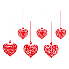 Load image into Gallery viewer, Romantic Heart Shaped Home Wall Stickers PVC Restaurant Window Display Sticker Valentine's Day Festive Atmosphere Decoration

