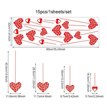 Load image into Gallery viewer, Romantic Heart Shaped Home Wall Stickers PVC Restaurant Window Display Sticker Valentine's Day Festive Atmosphere Decoration
