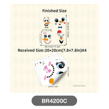 Load image into Gallery viewer, 4 Sheets/Set Cartoon Funny Face Stickers Cute Face Self-Adhesive Wall Stickers Home Decoration Toilet Stickers
