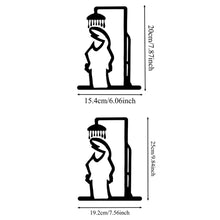 Load image into Gallery viewer, Black Metal Little Line Figure Wall Stickers Bathing Little Man Wall Door Decoration Bathroom Decoration

