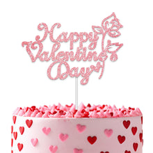 Load image into Gallery viewer, Valentine's Day Red Cake Topper Inserts Golden Glitter Dessert Baking Supplies Bakeware Festival Party Atmosphere Decoration
