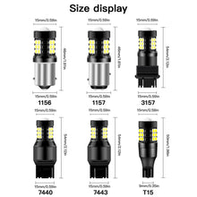 Load image into Gallery viewer, BA15S BAU15S 1157 7440 T15 3157 7443 21SMD Car LED Headlight Bulbs Lights Turn Lamp Running Light Bright White 6000K
