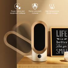Load image into Gallery viewer, EU/US/UK Mini Electric Warm Air Heater Fan Safe PTC Ceramic Heating Auto Shut-off Portable Winter Household/Office/Bedroom Home Appliance
