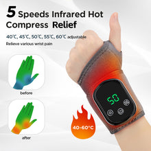 Load image into Gallery viewer, Electric Heating Wrist Massager Guard For Arthritis Discomfort Gamers Office Workers Pain Relief Sports Post-Workout Recovery Hand Care &amp; Therapy Device
