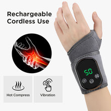 Load image into Gallery viewer, Electric Heating Wrist Massager Guard For Arthritis Discomfort Gamers Office Workers Pain Relief Sports Post-Workout Recovery Hand Care &amp; Therapy Device
