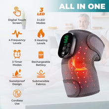 Load image into Gallery viewer, Electric Infrared Heating Knee Wrap Therapeutic Knee Massager 660nm 850nm Joint Pain Relief at Home For Chronic Pain Sufferers Arthritis &amp; Stiffness Management
