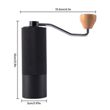 Load image into Gallery viewer, Hand Coffee Grinder Stainless Steel Burr Manual Coffee Bean Mill Home Travel Office Use For Coffee Enthusiasts Home Baristas
