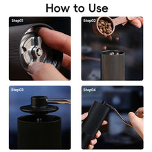 Load image into Gallery viewer, Hand Coffee Grinder Stainless Steel Burr Manual Coffee Bean Mill Home Travel Office Use For Coffee Enthusiasts Home Baristas
