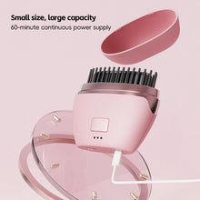 Load image into Gallery viewer, Mini Portable Wireless Straight Hair Comb Rechargeable Temperature Adjustable Dual-purpose Hair Straightener Curling Iron Hair Styling Tool
