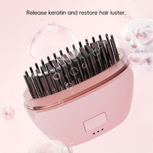 Load image into Gallery viewer, Mini Portable Wireless Straight Hair Comb Rechargeable Temperature Adjustable Dual-purpose Hair Straightener Curling Iron Hair Styling Tool
