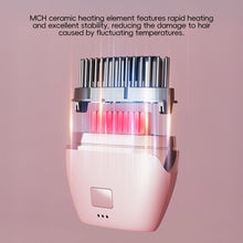 Load image into Gallery viewer, Mini Portable Wireless Straight Hair Comb Rechargeable Temperature Adjustable Dual-purpose Hair Straightener Curling Iron Hair Styling Tool
