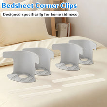 Load image into Gallery viewer, 4Pcs Heavy Duty Bed Sheet Holder Clips Bedspread Corner Tightener Non-Slip Sheet Locks Grippers Secure Fitted Sheet Straps Fit All Mattress Durable Reliable Protectors
