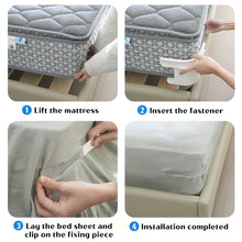Load image into Gallery viewer, 4Pcs Heavy Duty Bed Sheet Holder Clips Bedspread Corner Tightener Non-Slip Sheet Locks Grippers Secure Fitted Sheet Straps Fit All Mattress Durable Reliable Protectors
