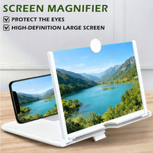Load image into Gallery viewer, 12/10 Inch HD Mobile Phone Screen Amplifier Foldable Portable Video Magnifier Stand Bracket Smartphone Display Expander Phone Accessories
