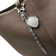 Load image into Gallery viewer, New Design Stainless Steel Metal Net Pocket Lipstick Bag Interchangeable Lip Balm Bag Silver Keychain Charm Bag Accessories
