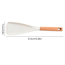Load image into Gallery viewer, Multi Function Silicone Cooking Spatula Spoon Wooden Handle Non BPA Kitchen Tool For Frying Mixing Serving Nonstick Cookware
