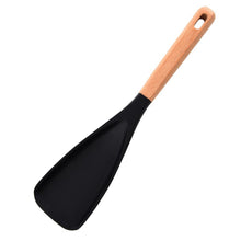 Load image into Gallery viewer, Multi Function Silicone Cooking Spatula Spoon Wooden Handle Non BPA Kitchen Tool For Frying Mixing Serving Nonstick Cookware
