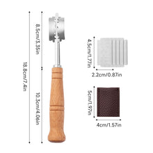 Load image into Gallery viewer, Dough Bread Pastry Cutter Wooden Handle Curved Baguette Toast Slicer 5 Blades Stainless Steel Baking Accessory For Bakers
