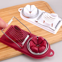 Load image into Gallery viewer, 2-in-1 Multifunctional Egg Cutter Stainless Steel Slicer Fancy Splitter Kitchen Divider Egg Cutting Tool Kitchen Gadgets
