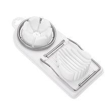 Load image into Gallery viewer, 2-in-1 Multifunctional Egg Cutter Stainless Steel Slicer Fancy Splitter Kitchen Divider Egg Cutting Tool Kitchen Gadgets
