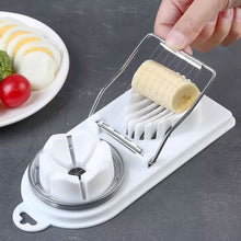 Load image into Gallery viewer, 2-in-1 Multifunctional Egg Cutter Stainless Steel Slicer Fancy Splitter Kitchen Divider Egg Cutting Tool Kitchen Gadgets
