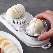 Load image into Gallery viewer, 2-in-1 Multifunctional Egg Cutter Stainless Steel Slicer Fancy Splitter Kitchen Divider Egg Cutting Tool Kitchen Gadgets
