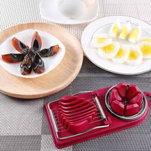 Load image into Gallery viewer, 2-in-1 Multifunctional Egg Cutter Stainless Steel Slicer Fancy Splitter Kitchen Divider Egg Cutting Tool Kitchen Gadgets
